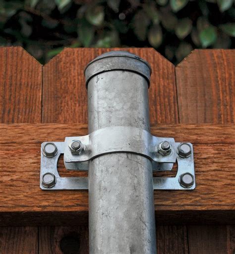 metal bracket to join wood fence post to concrete footing|galvanised fence brackets for wood.